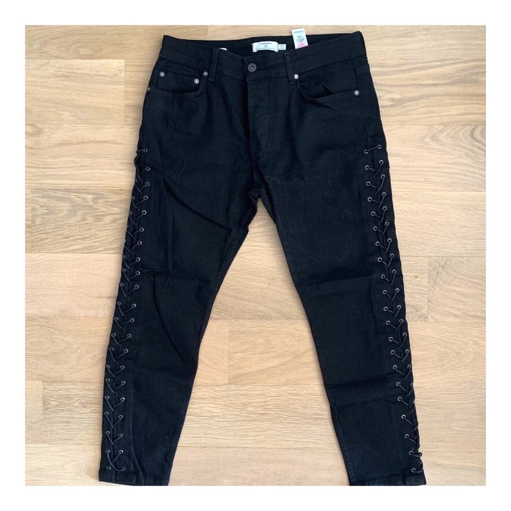LACE UP SIDE JEANS